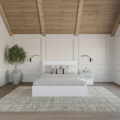 Ensemble grand lit avec rangement (60