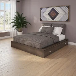 Ensemble grand lit avec rangement 6 tiroirs (60