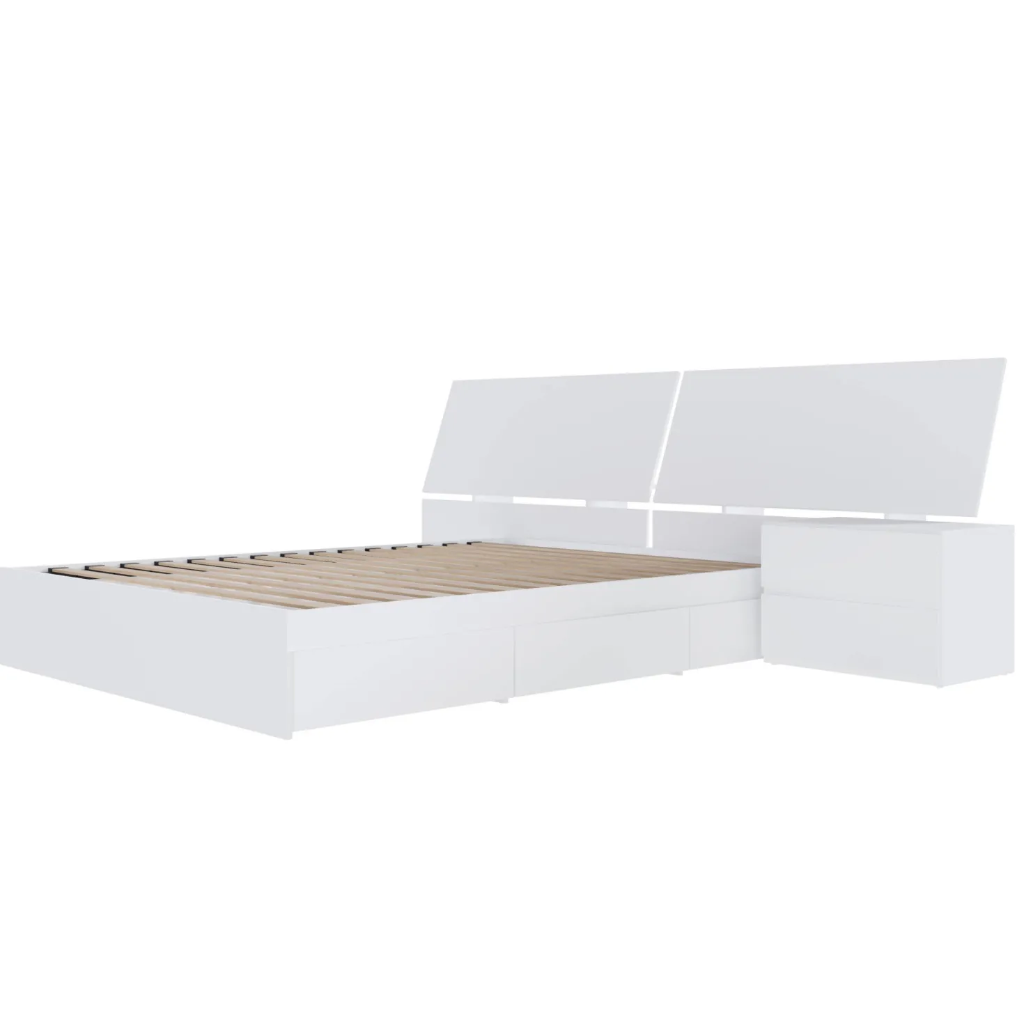 Ensemble grand lit avec rangement (60") - 3 mcx - Nexera