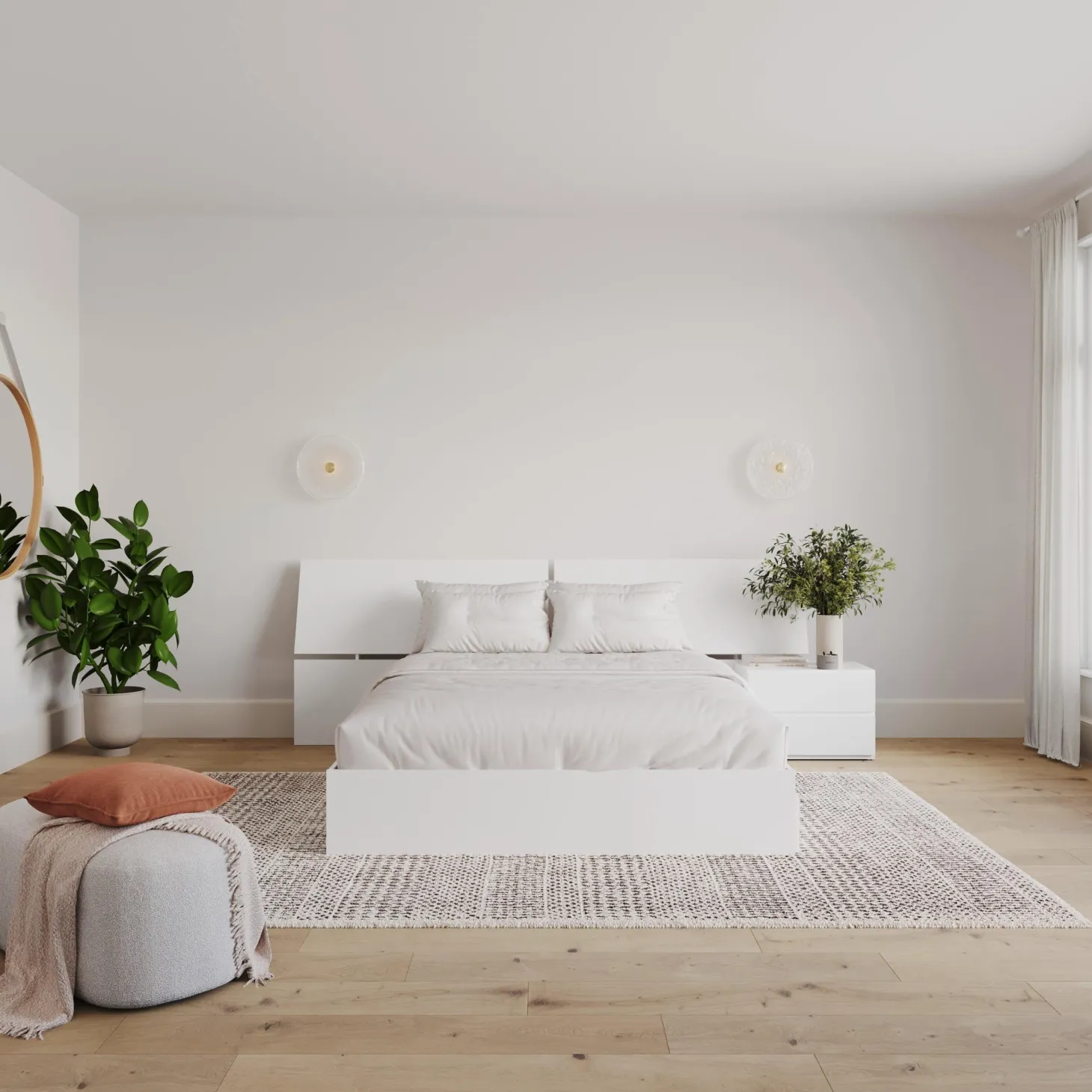 Ensemble grand lit avec rangement (60") - 3 mcx - Nexera