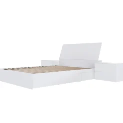 Ensemble grand lit avec rangement 3 tiroirs (60") - 4 mcx - Nexera