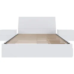 Ensemble grand lit avec rangement 3 tiroirs (60") - 4 mcx - Nexera