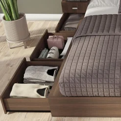 Ensemble grand lit avec rangement 6 tiroirs (60