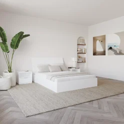 Ensemble grand lit avec rangement (60