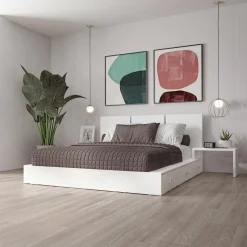 Ensemble grand lit avec rangement 6 tiroirs (60") - 4 mcx