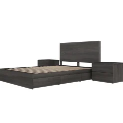 Ensemble grand lit avec rangement (60") - 4 mcx - Nexera