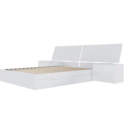 Ensemble grand lit avec rangement 2 tiroirs (60") - 4 mcx - Nexera