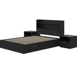 Ensemble lit double avec rangement (54") - 4mcx - Nexera