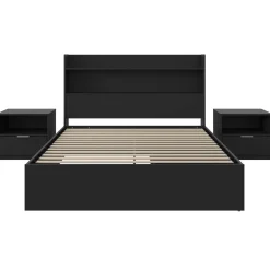 Ensemble lit double avec rangement (54