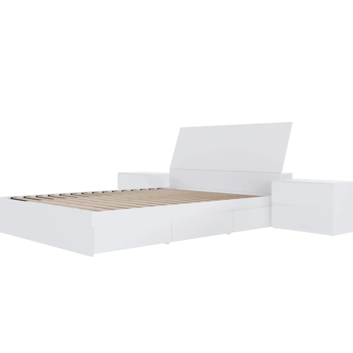 Ensemble lit double avec rangement (54") - 4mcx - Nexera