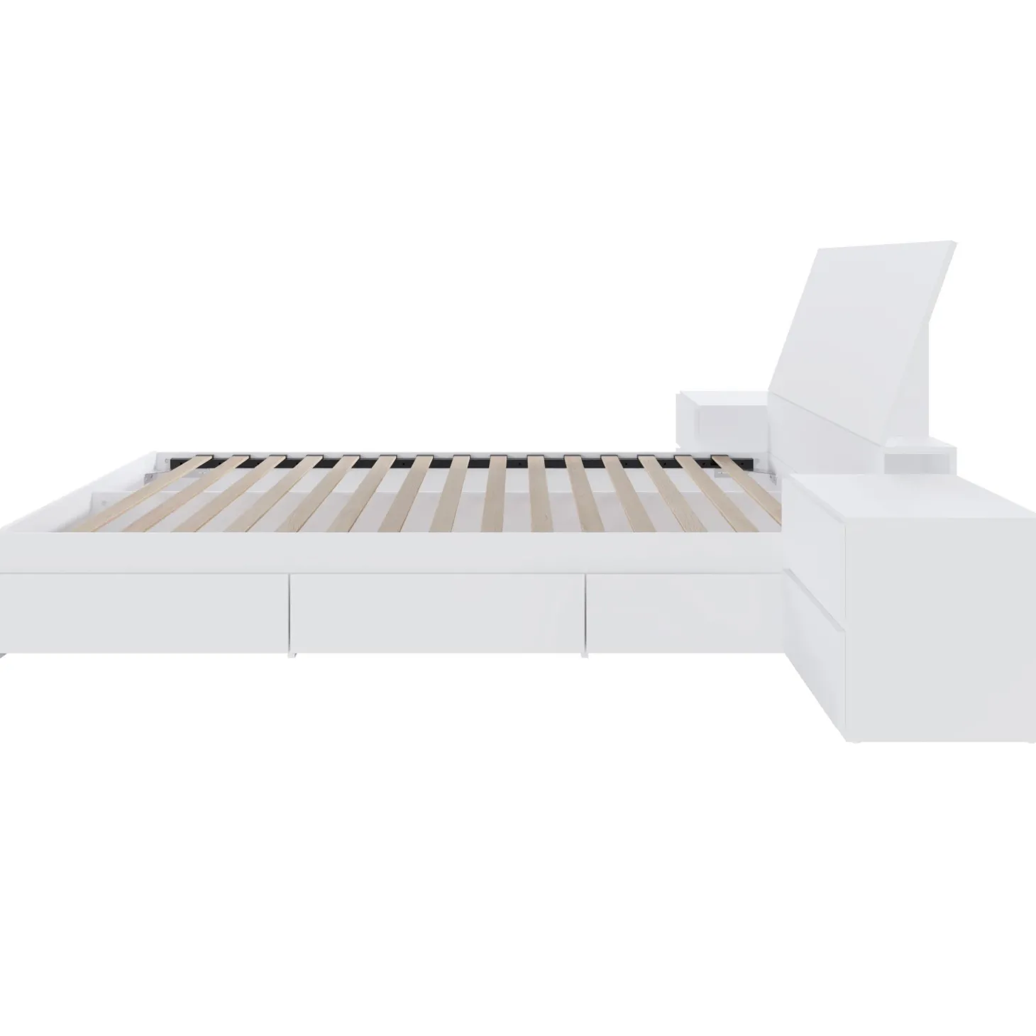 Ensemble lit double avec rangement (54") - 4mcx - Nexera