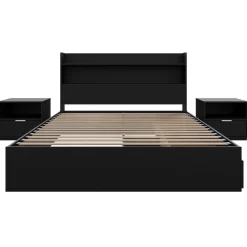 Ensemble lit double avec rangement (54") - 4mcx - Nexera