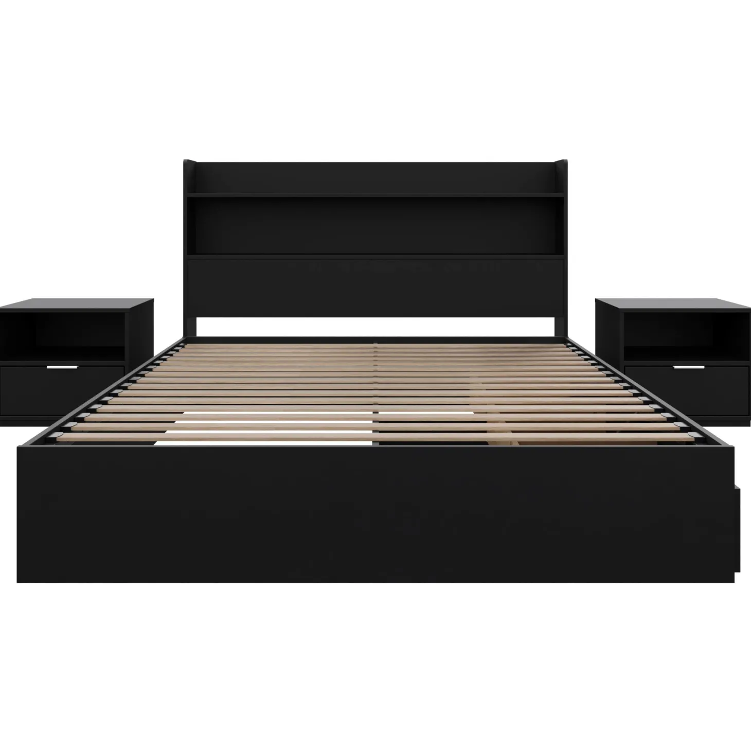 Ensemble lit double avec rangement (54") - 4mcx - Nexera