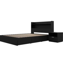 Ensemble lit double avec rangement (54") - 3mcx - Nexera