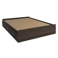Ensemble lit double avec rangement 6 tiroirs, tête de lit et table de chevet (54