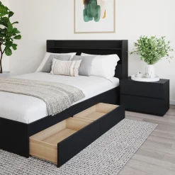 Ensemble lit double avec rangement (54