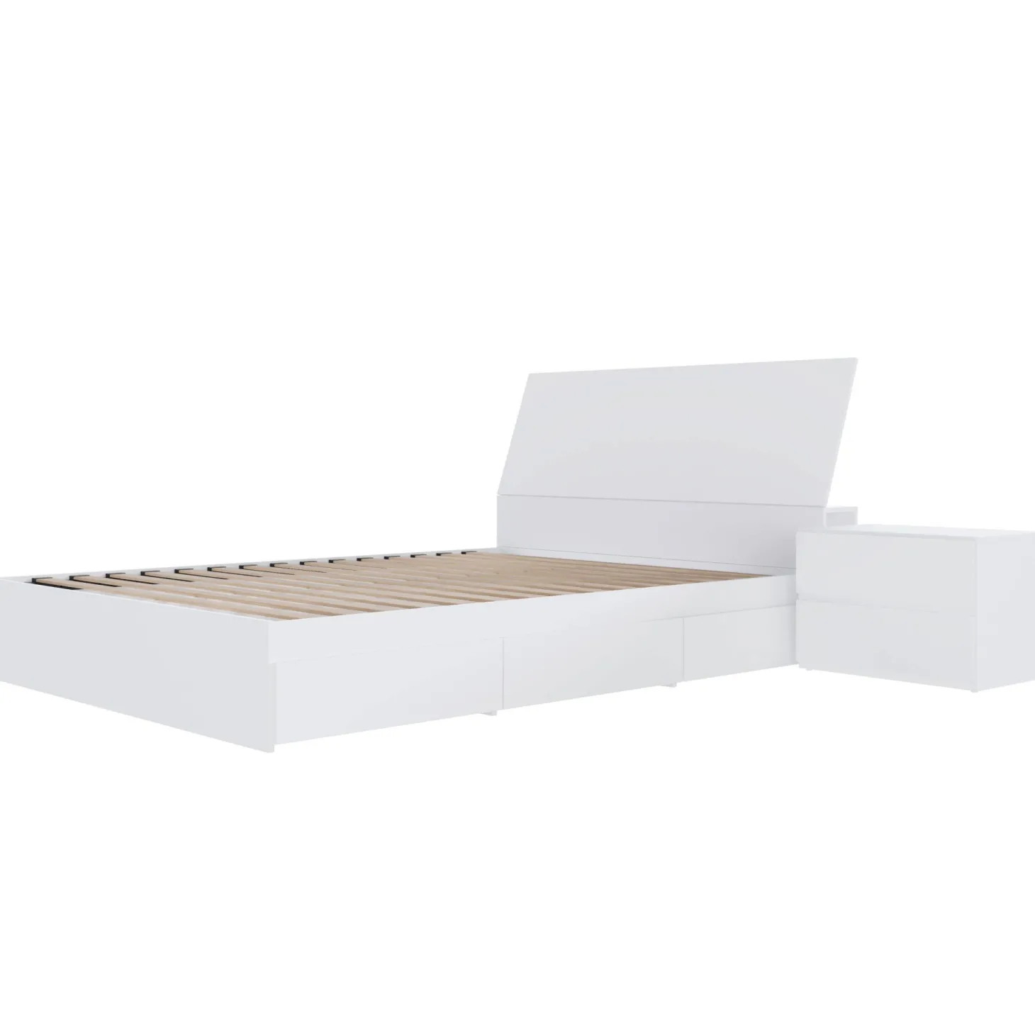 Ensemble lit double avec rangement (54") - 3mcx - Nexera
