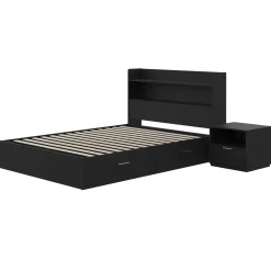 Ensemble lit double avec rangement (54") - 3mcx - Nexera