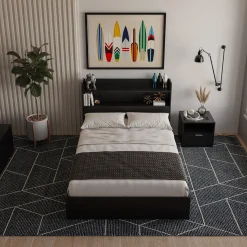 Ensemble lit double avec rangement (54