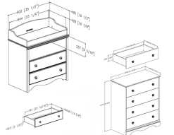 Ensemble table à langer et commode 4 tiroirs - South Shore
