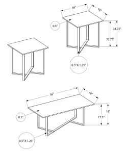 Ensemsble tables de salon 3 mcx - Monarch