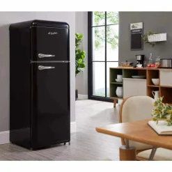 EPIC Réfrigérateur 7,5 pi3 21 po Noir Congélateur en haut - ERR82BL-1