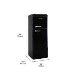 EPIC Réfrigérateur 7,5 pi3 21 po Noir Congélateur en haut - ERR82BL-1