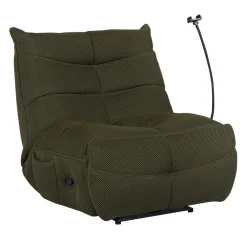 Fauteuil berçant inclinable avec support à cellulaire - vert