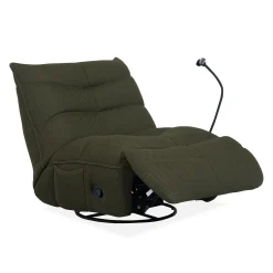 Fauteuil berçant inclinable avec support à cellulaire - vert