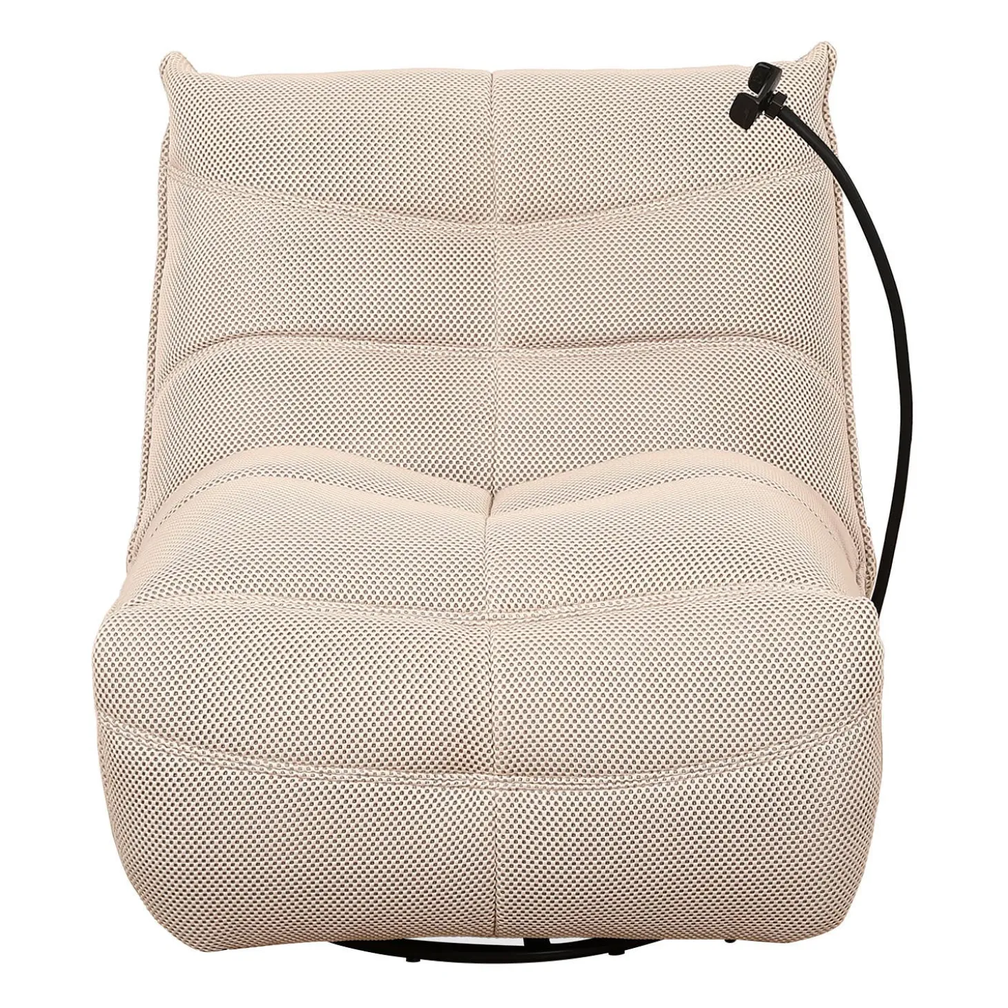 Fauteuil berçant inclinable avec support à cellulaire - beige