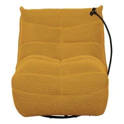 Fauteuil berçant inclinable avec support à cellulaire - jaune or
