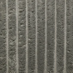 Fauteuil berçant pivotant inclinable en velours côtelé - gris