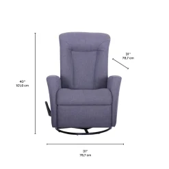 Fauteuil berçant pivotant inclinable - gris