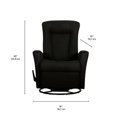Fauteuil berçant pivotant inclinable - noir