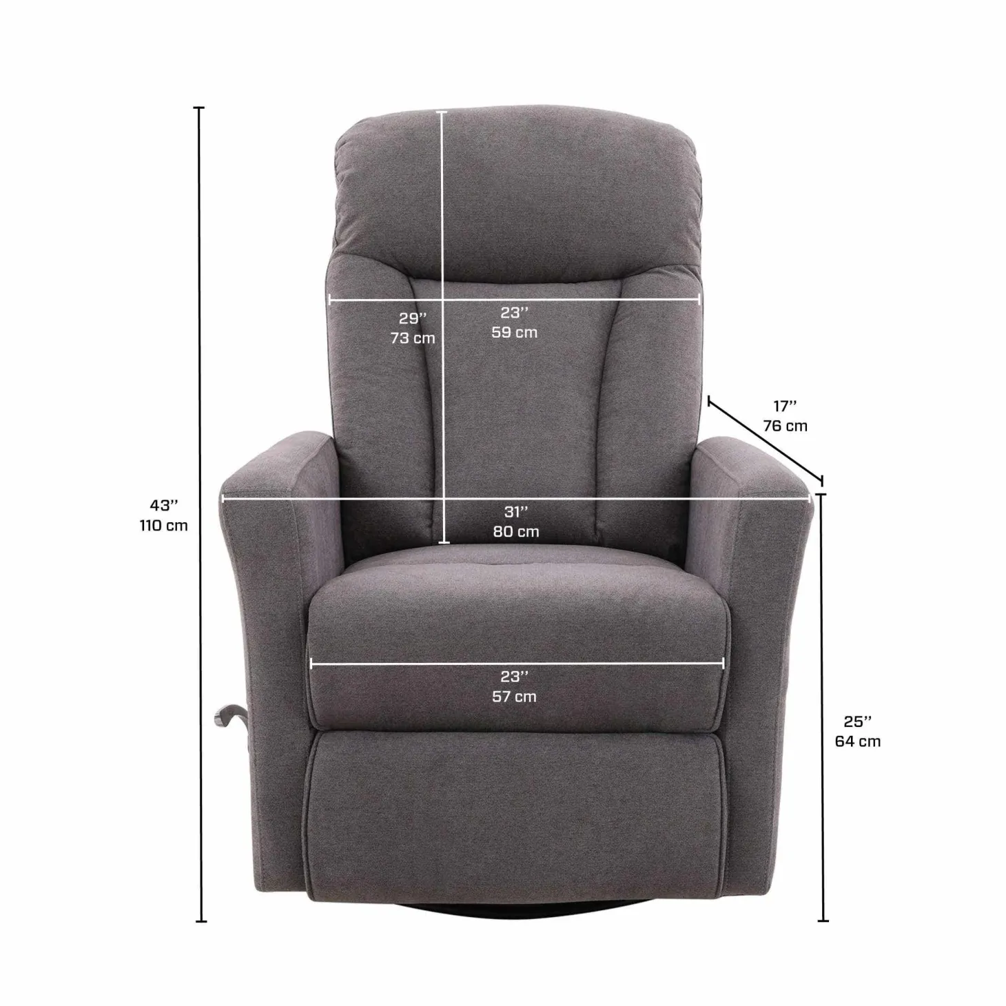 Fauteuil berçant pivotant inclinable