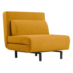 Fauteuil convertible pivotant - jaune