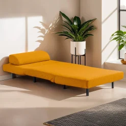 Fauteuil convertible pivotant - jaune