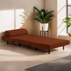 Fauteuil convertible pivotant - rouille