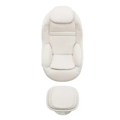 Fauteuil de massage inclinable électrique avec ottoman en cuir synthétique - blanc