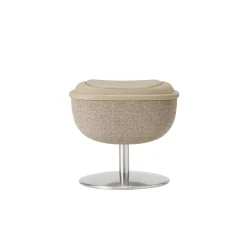 Fauteuil de massage inclinable électrique avec ottoman en cuir synthétique - beige