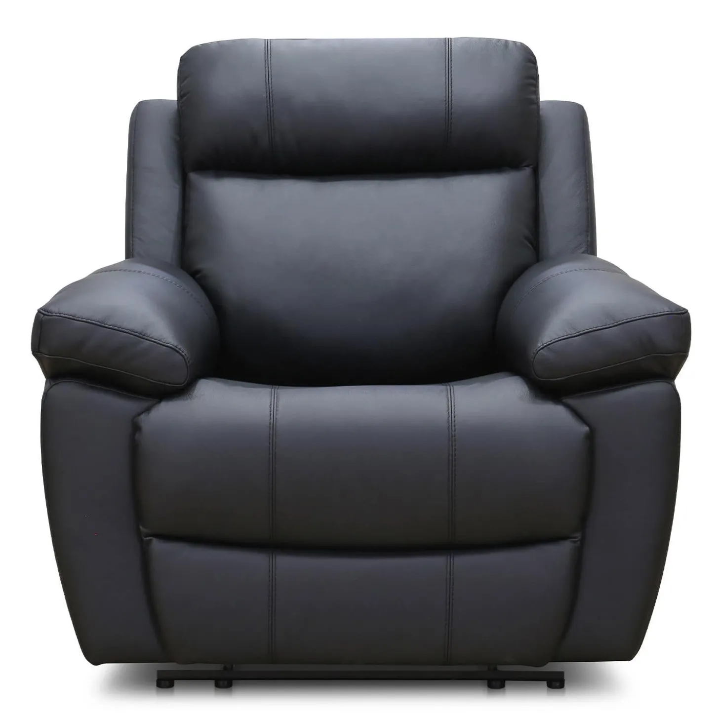 Fauteuil inclinable et berçant en cuir véritable