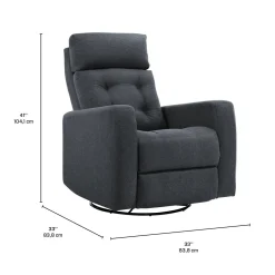 Fauteuil inclinable électrique berçant et pivotant avec appui-tête ajustable