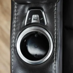 Fauteuil inclinable électrique avec rangement, porte-gobelets et éclairage DEL - gris