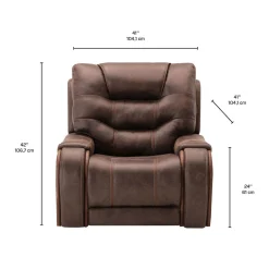 Fauteuil inclinable électrique avec appui-tête et repose-pieds ajustables