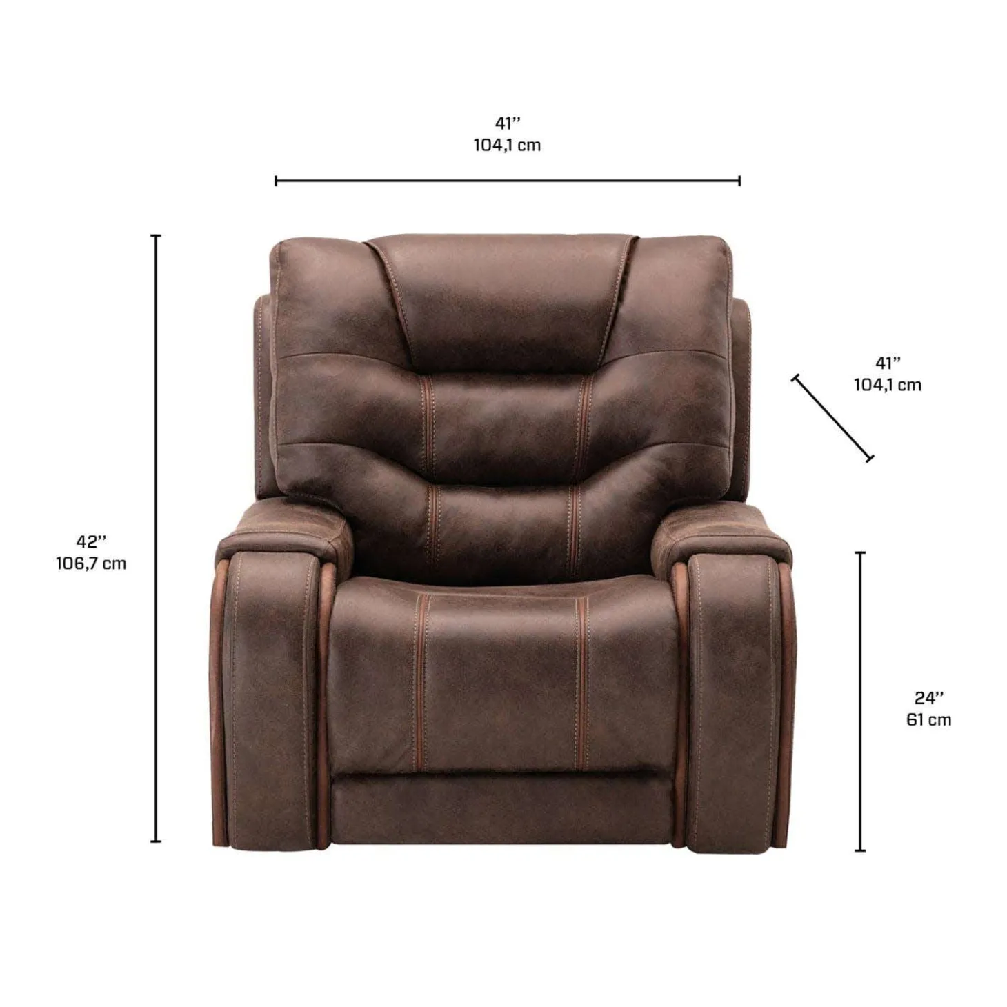 Fauteuil inclinable électrique avec appui-tête et repose-pieds ajustables
