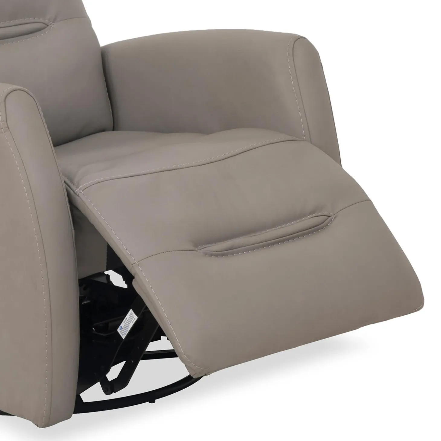 Fauteuil inclinable électrique en cuir véritable - gris