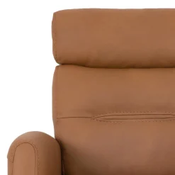 Fauteuil inclinable électrique en cuir véritable - tan