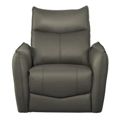 Fauteuil inclinable électrique en cuir véritable à 3 moteurs - appui-tête, repose-pieds et soutien lombaire