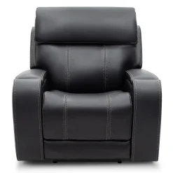 Fauteuil inclinable électrique avec appui-tête ajustable, commandes rétractables et système de son immersif