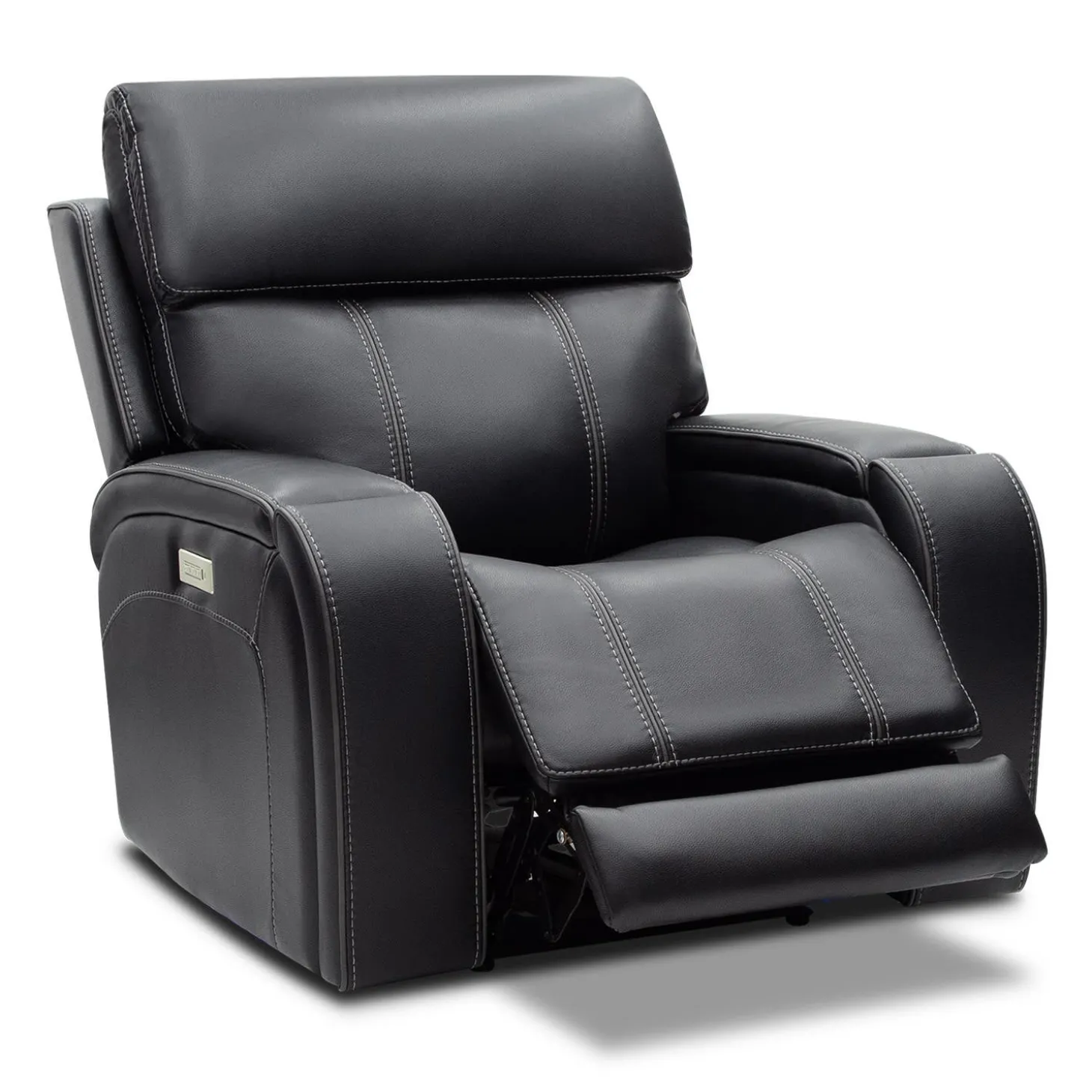 Fauteuil inclinable électrique avec appui-tête ajustable, commandes rétractables et système de son immersif